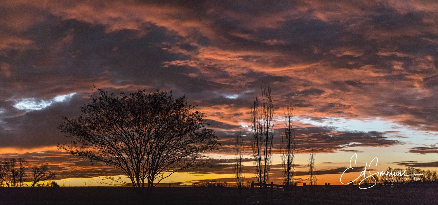 Dramatic Sunrise over Davie County NC