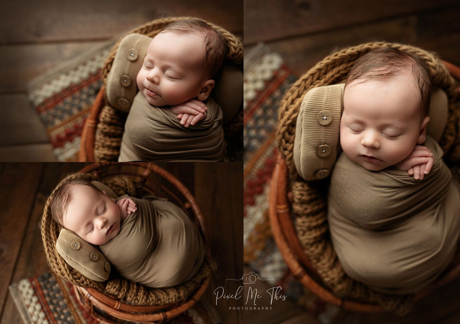 Newborn boy on a pillow. Greenville sc newborn photographer, Easley sc newborn photographer, Upstate newborn photographer.