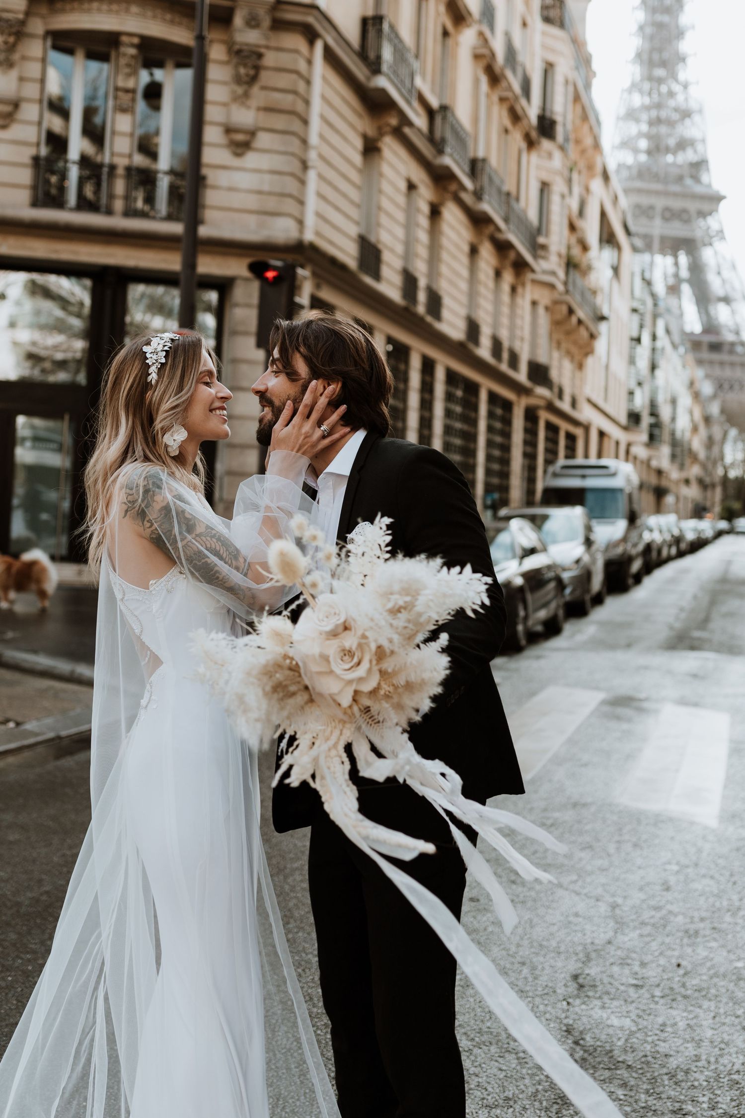Candid moments in Paris for married couple