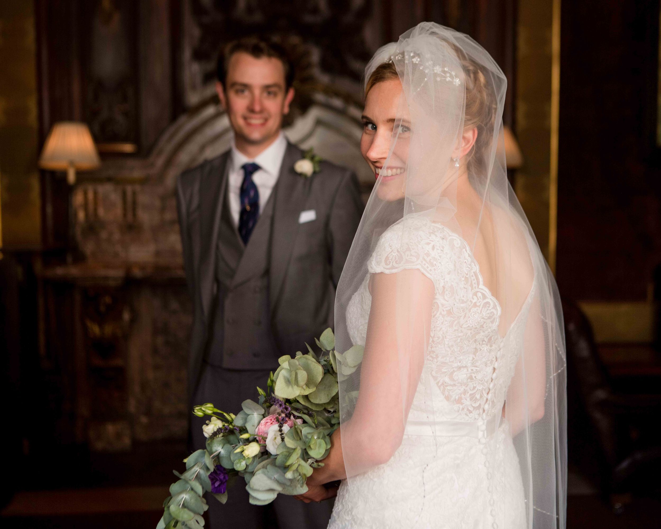 Savile Club Wedding Bride and Groom