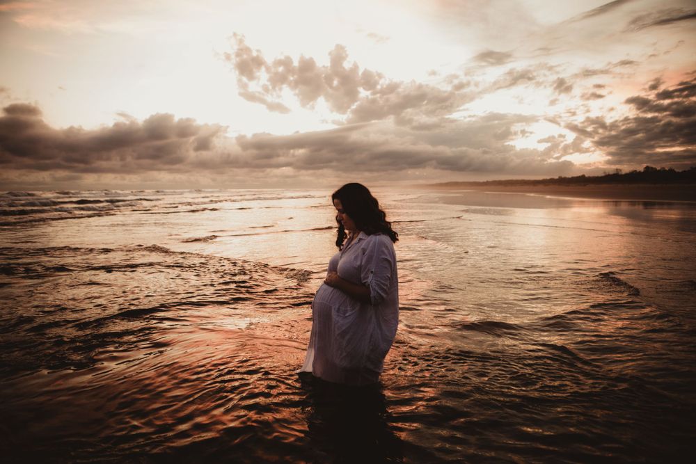 Maternity beach session  photography Harrington