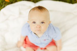 Baby portrait, first birthday