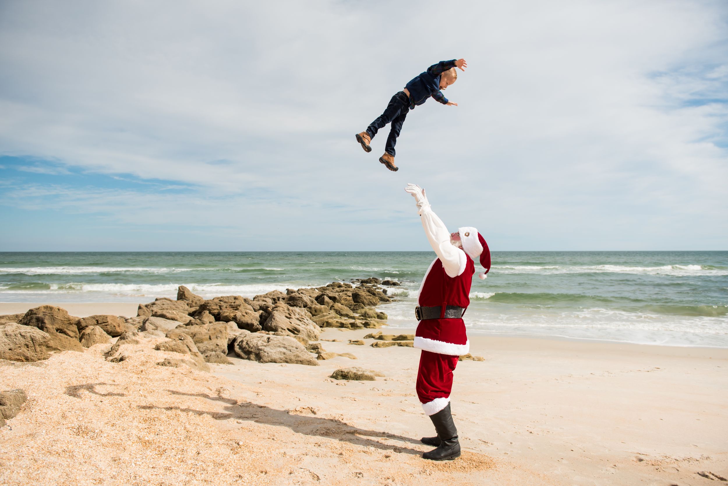 St Augustine Santa on the Beach Christmas Mini Sessions Josh Haltam
