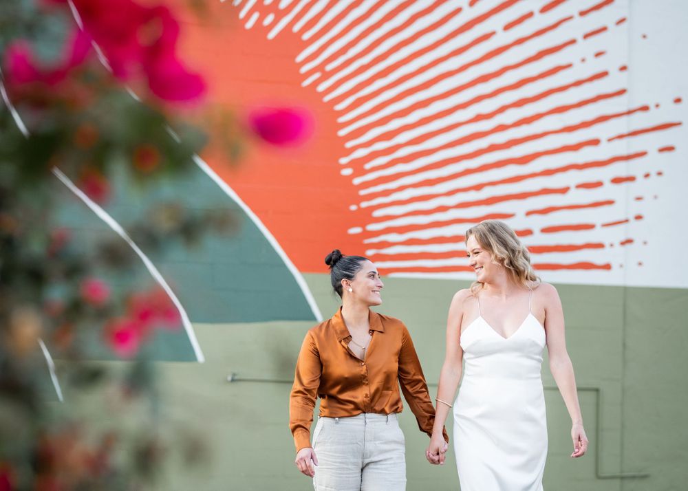 Elegant lesbian wedding joy