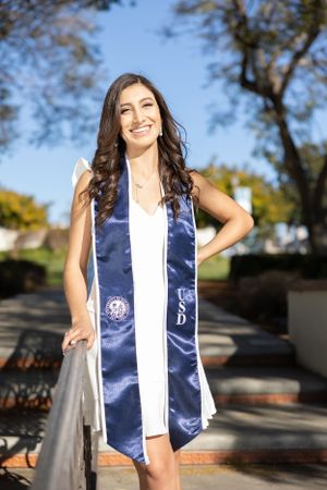 College senior portrait at the University of San Diego
