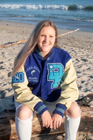 High school senior girl session at the beach in Capistrano Beach