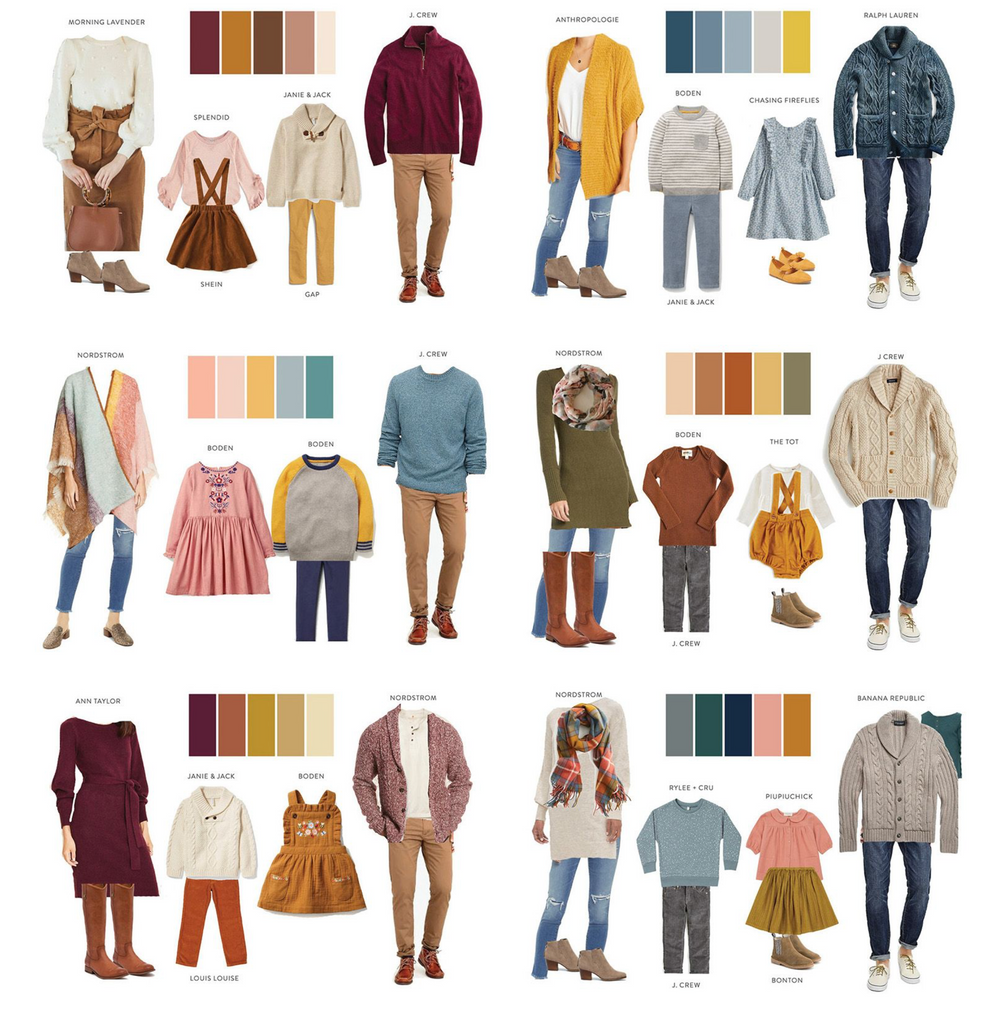 clothing to wear for fall family photos