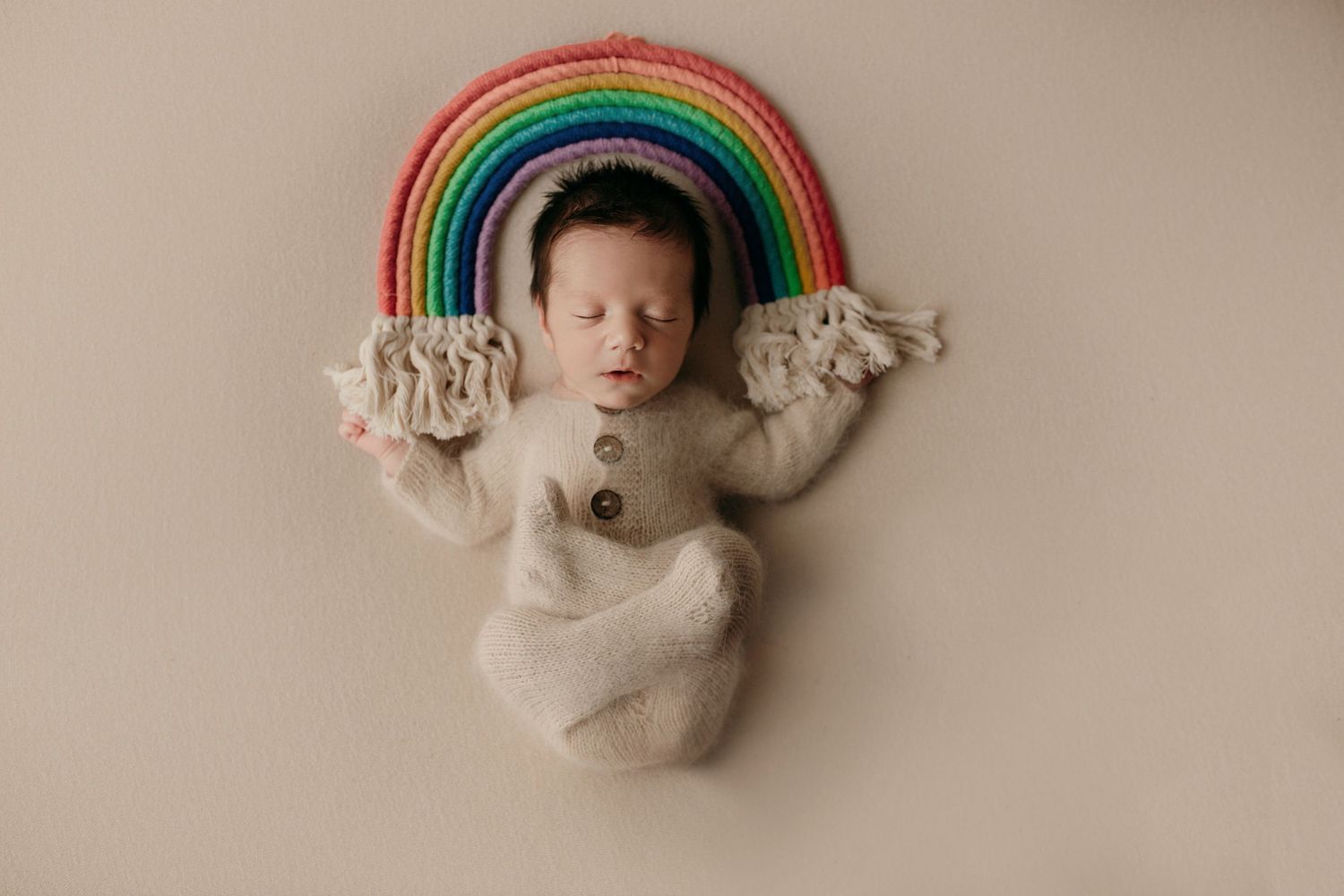 Circleville Ohio rainbow baby newborn portrait session
