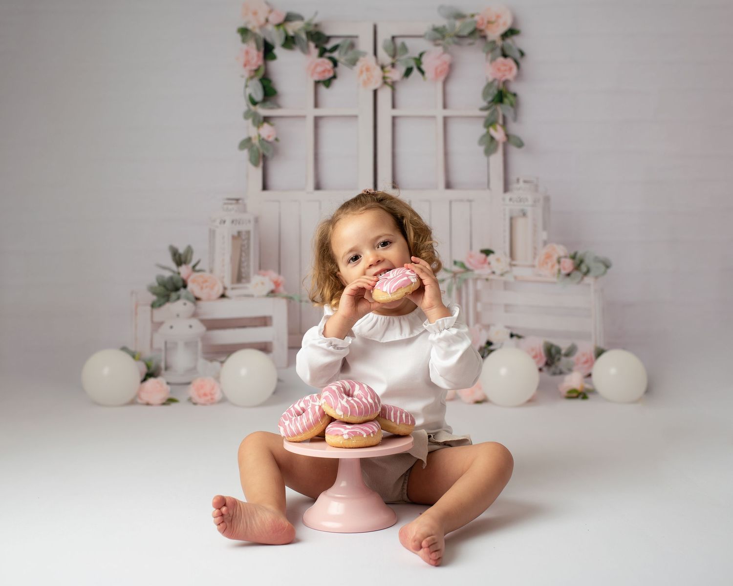 girl eating a doughnut