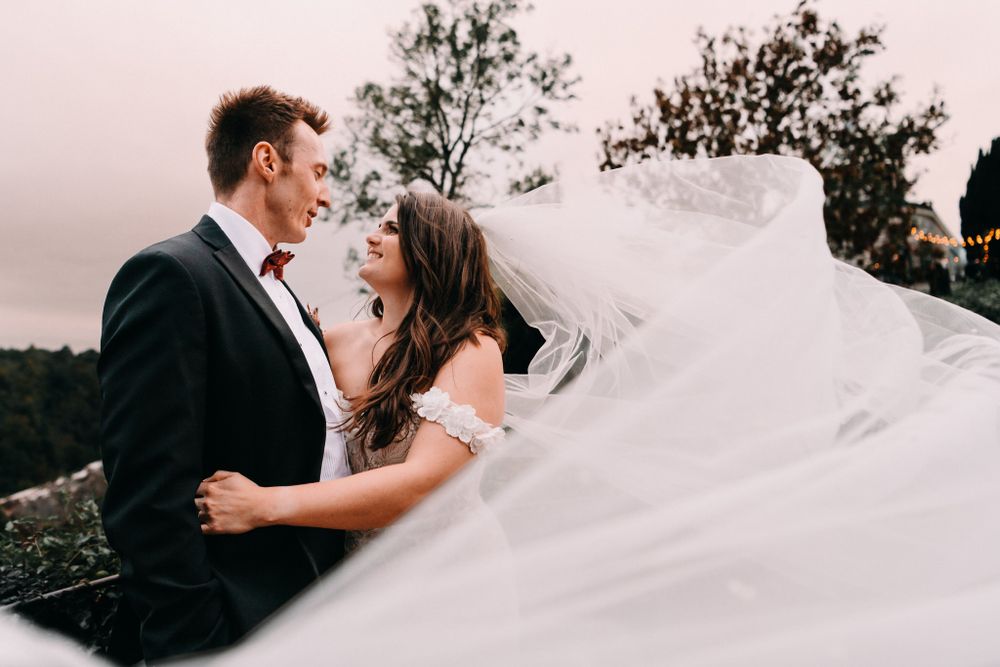 Wedding Veil shot by Rose and Rainbow Photography