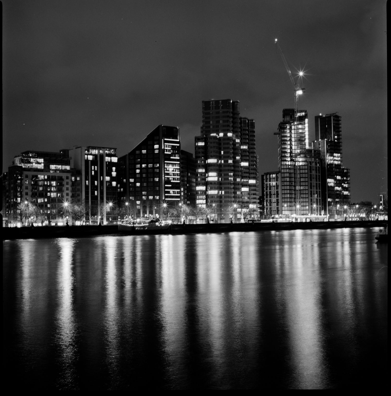 Central London Cityscape Photograph in Black and White