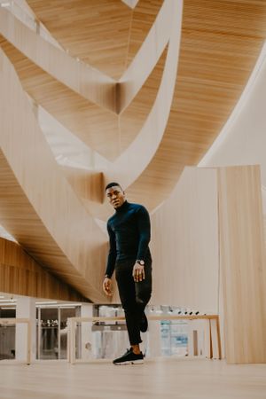 street style portrait in Calgary library