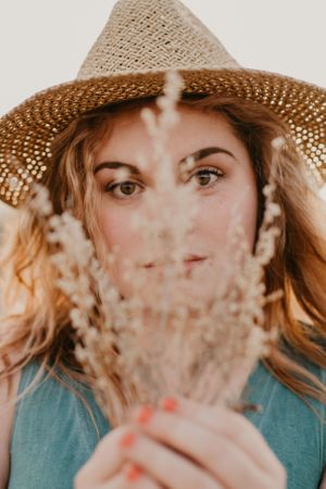 styled portrait with wheat