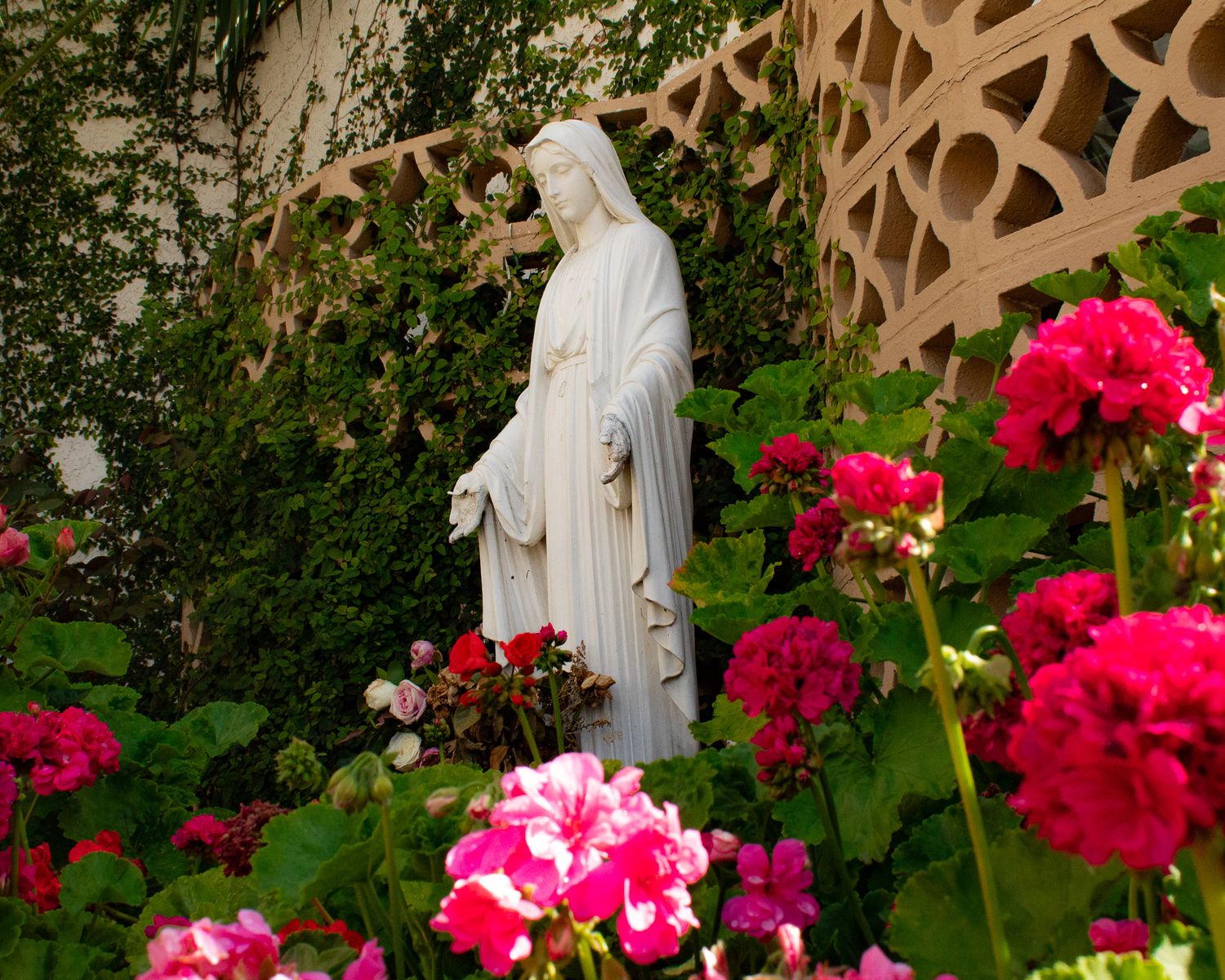 Mary Surrounded by Flowers