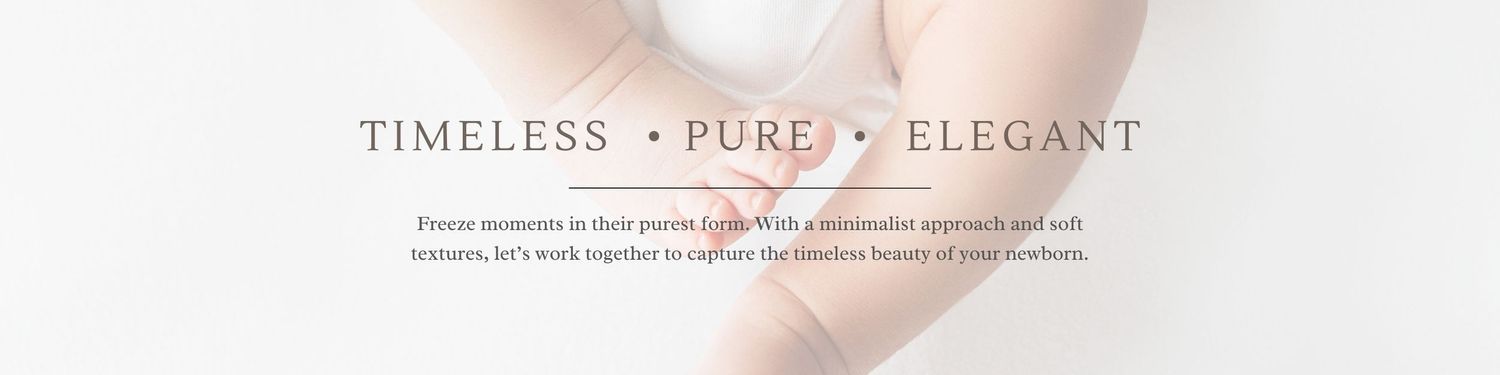 Banner: "Timeless. Pure. Elegant"