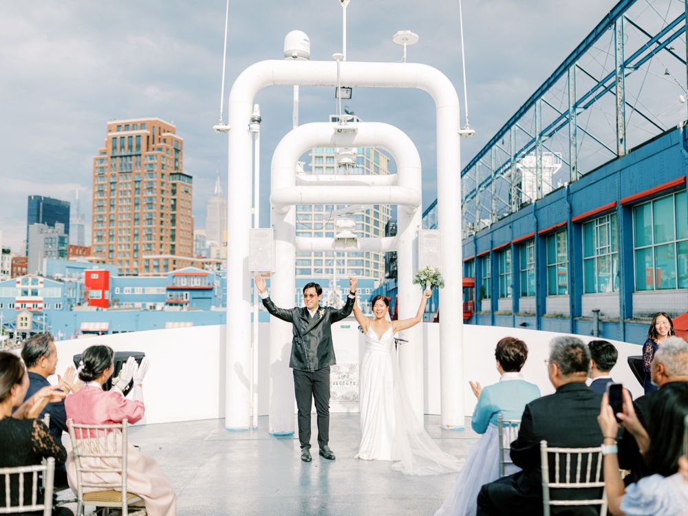 NYC Yacht Wedding Atlantica cruise Skyline Reception Jeanie Jang Photo NYC Wedding Photographer