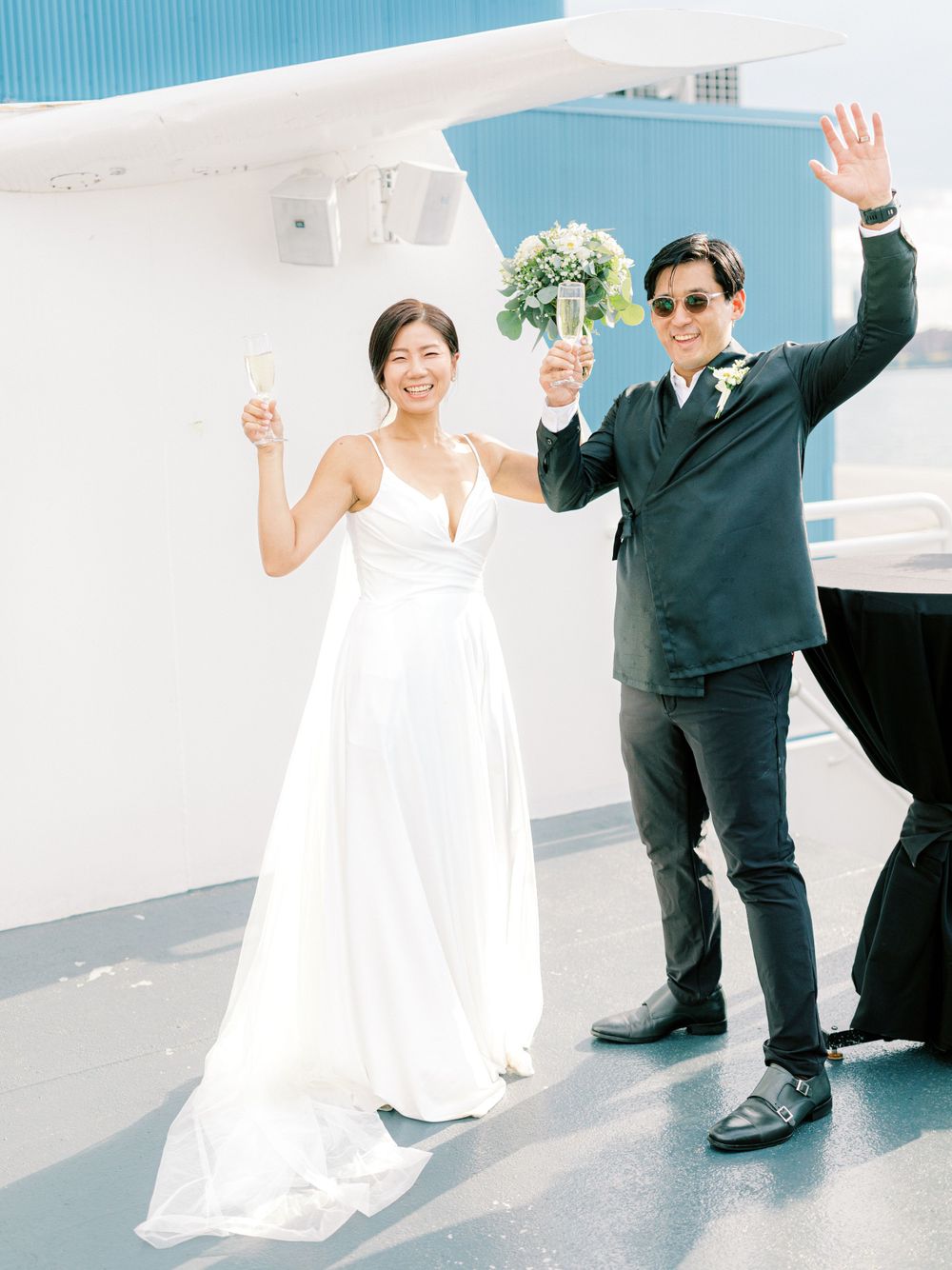 NYC Yacht Wedding Atlantica cruise Skyline Reception Jeanie Jang Photo NYC Wedding Photographer
