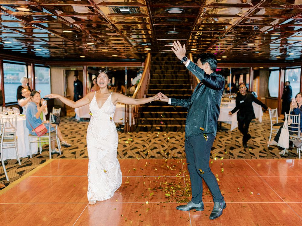 NYC Yacht Wedding Atlantica cruise Skyline Reception Jeanie Jang Photo NYC Wedding Photographer