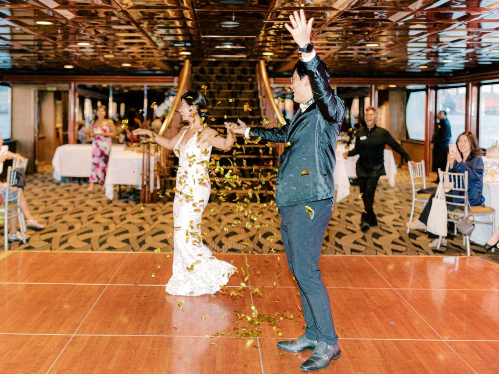 NYC Yacht Wedding Atlantica cruise Skyline Reception Jeanie Jang Photo NYC Wedding Photographer
