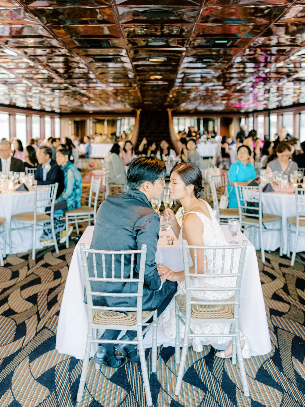 NYC Yacht Wedding Atlantica cruise Skyline Reception Jeanie Jang Photo NYC Wedding Photographer