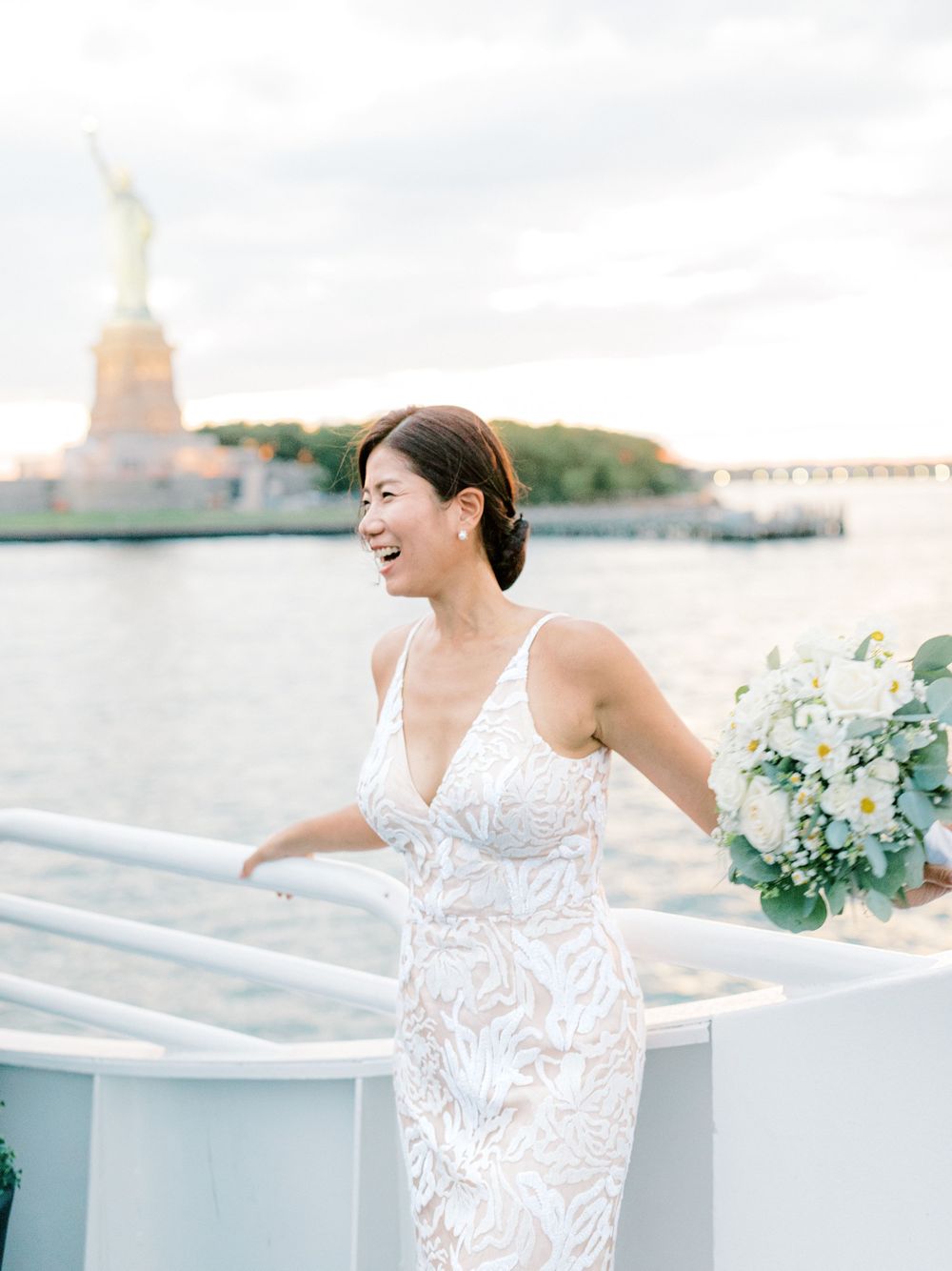 NYC Yacht Wedding Atlantica cruise Skyline Reception Jeanie Jang Photo NYC Wedding Photographer