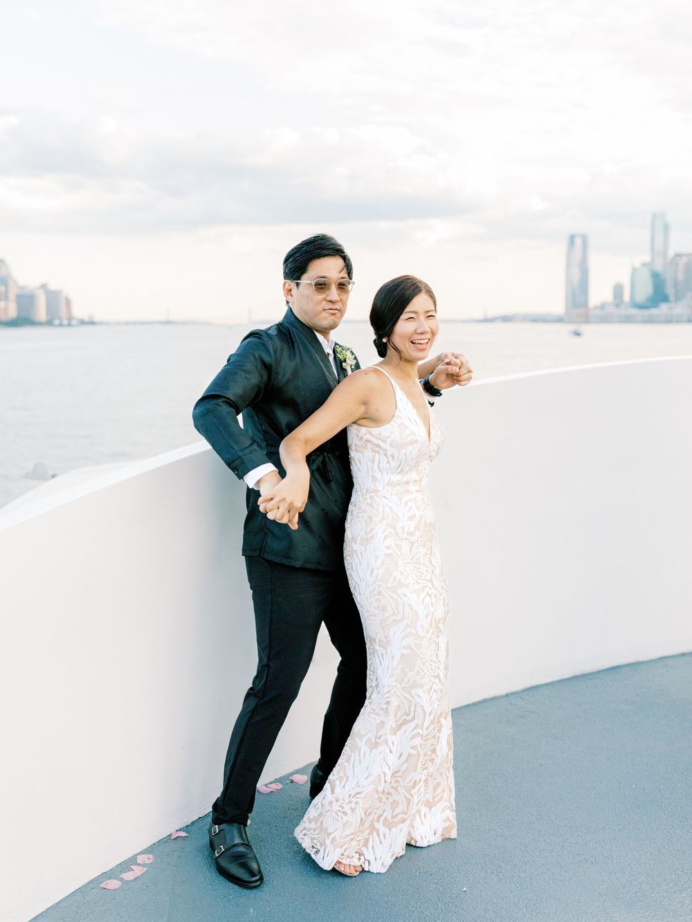NYC Yacht Wedding Atlantica cruise Skyline Reception Jeanie Jang Photo NYC Wedding Photographer