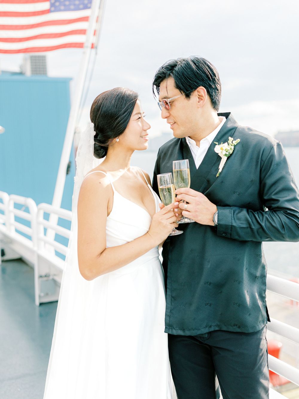 NYC Yacht Wedding Atlantica cruise Skyline Reception Jeanie Jang Photo NYC Wedding Photographer