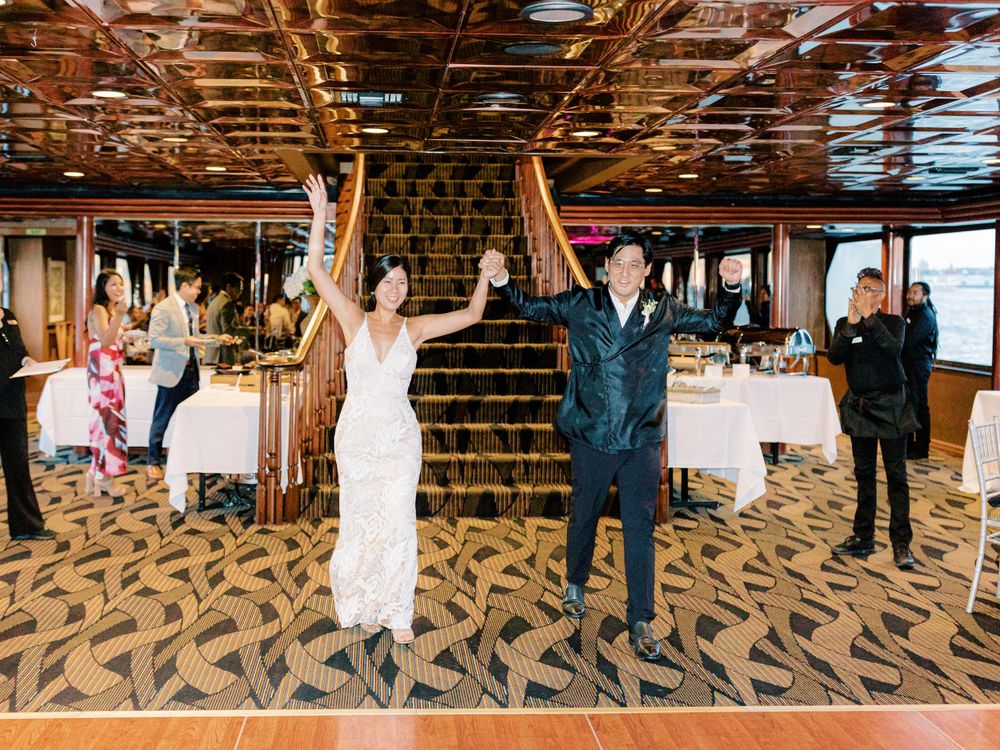 NYC Yacht Wedding Atlantica cruise Skyline Reception Jeanie Jang Photo NYC Wedding Photographer