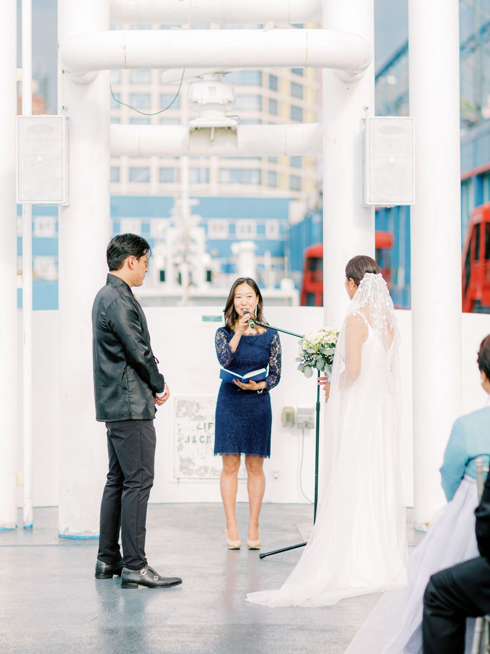NYC Yacht Wedding Atlantica cruise Skyline Reception Jeanie Jang Photo NYC Wedding Photographer