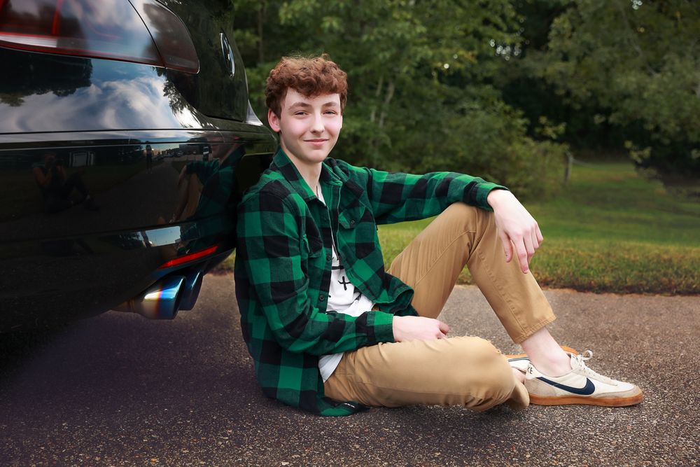 senior portraits car New Hampshire Maine mass photography photographer