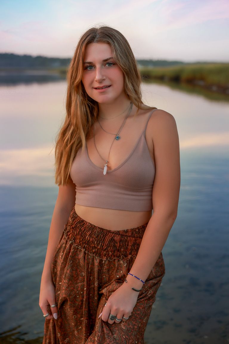 senior portraits river beach New Hampshire Maine mass photography photographer