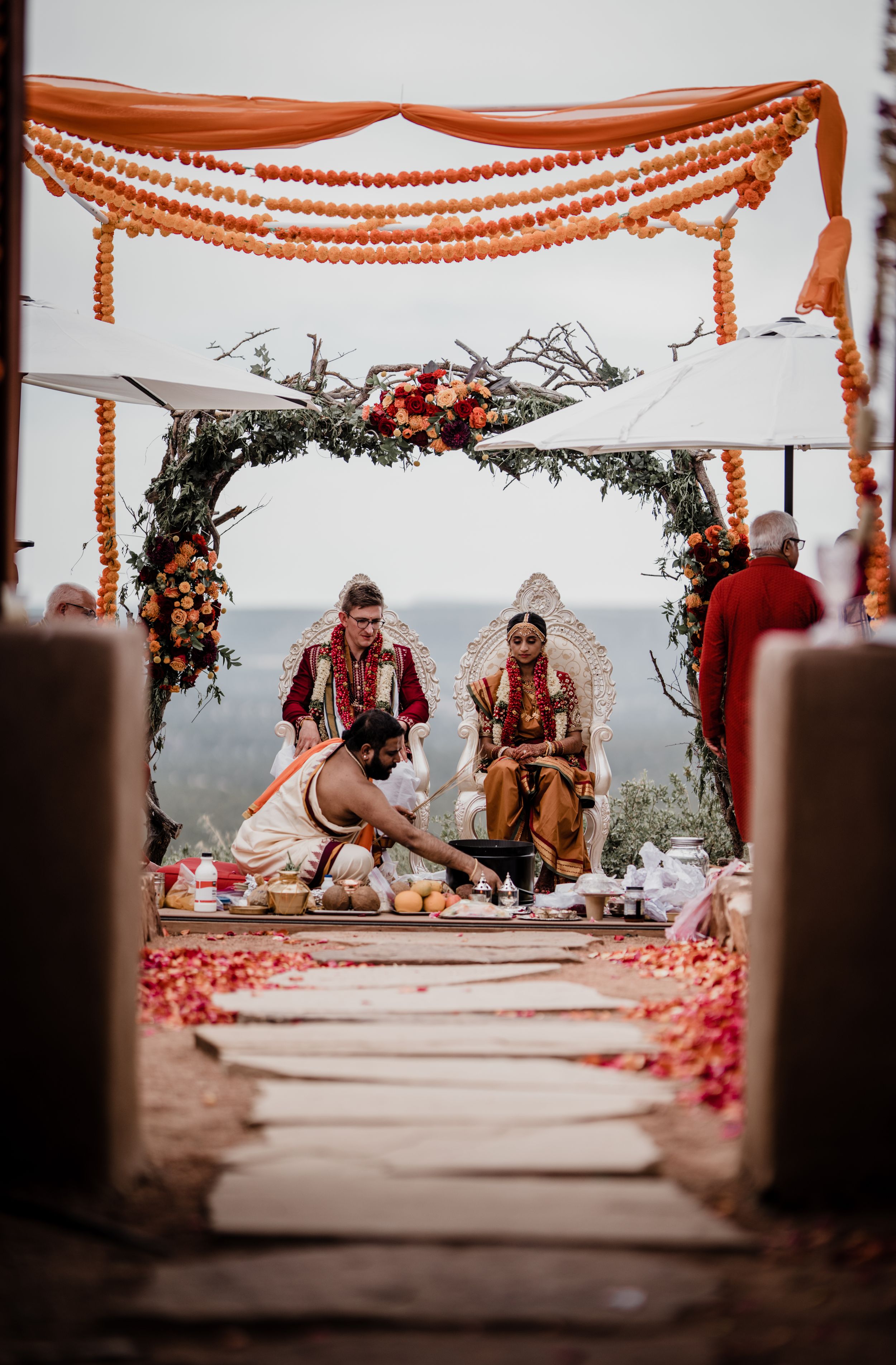 Nick and Anusha Hindu wedding at Blame Her Ranch near Santa Fe (14 of 20)