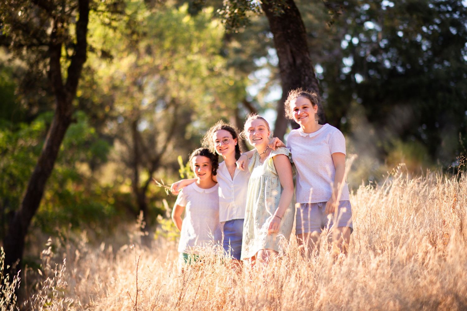 Famille dans les champs