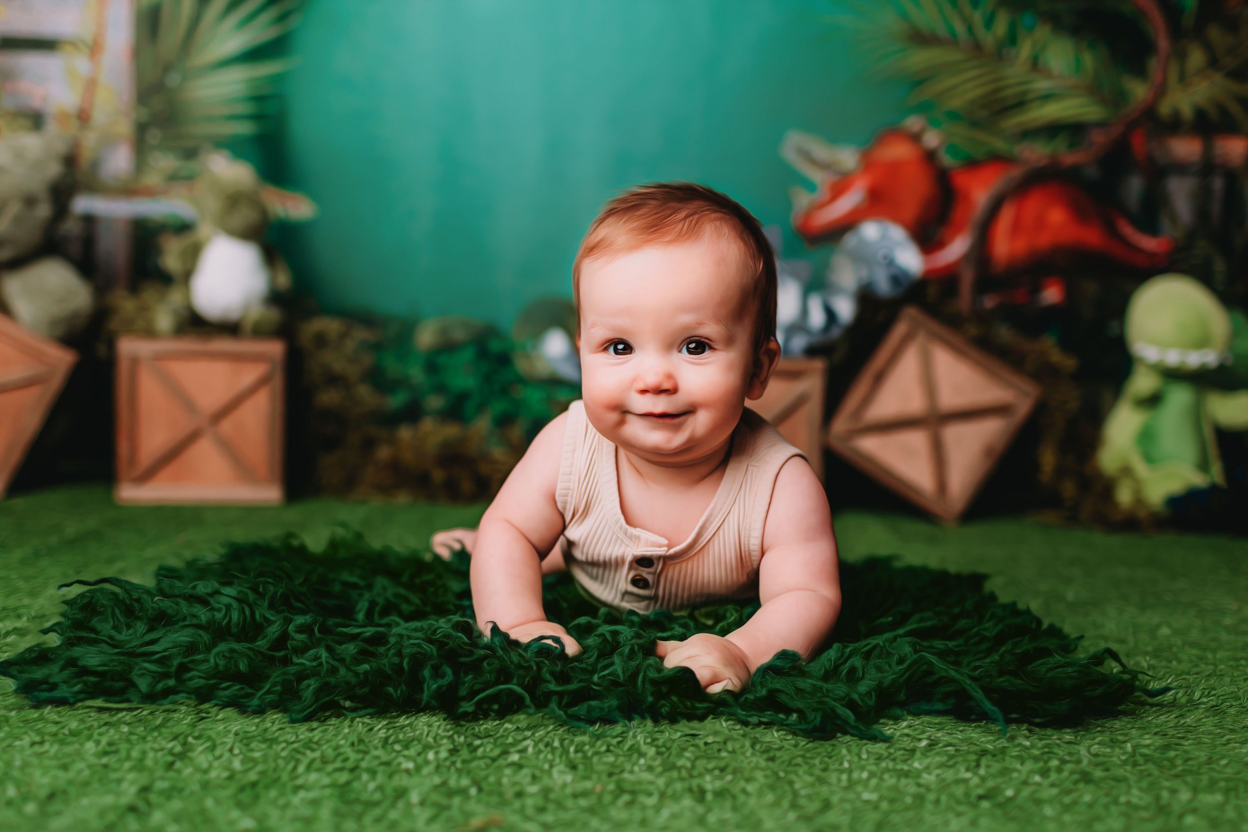 one year old dinosaur backdrop boy