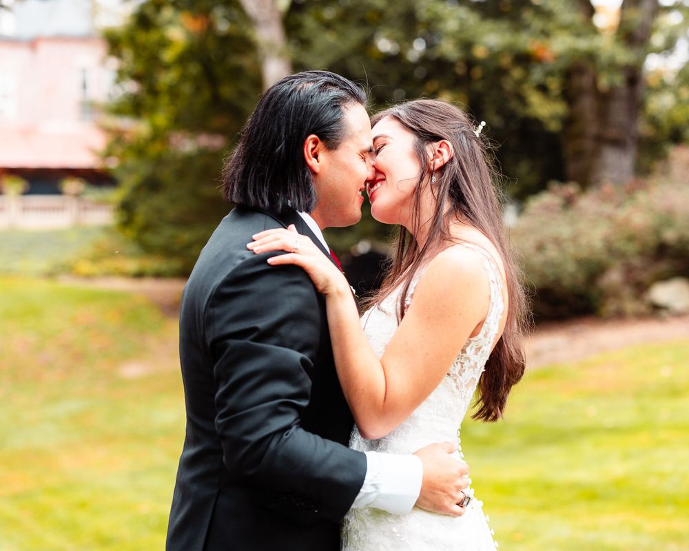POC Couple after their wedding at the MIT Endicott House in Dedham, MA