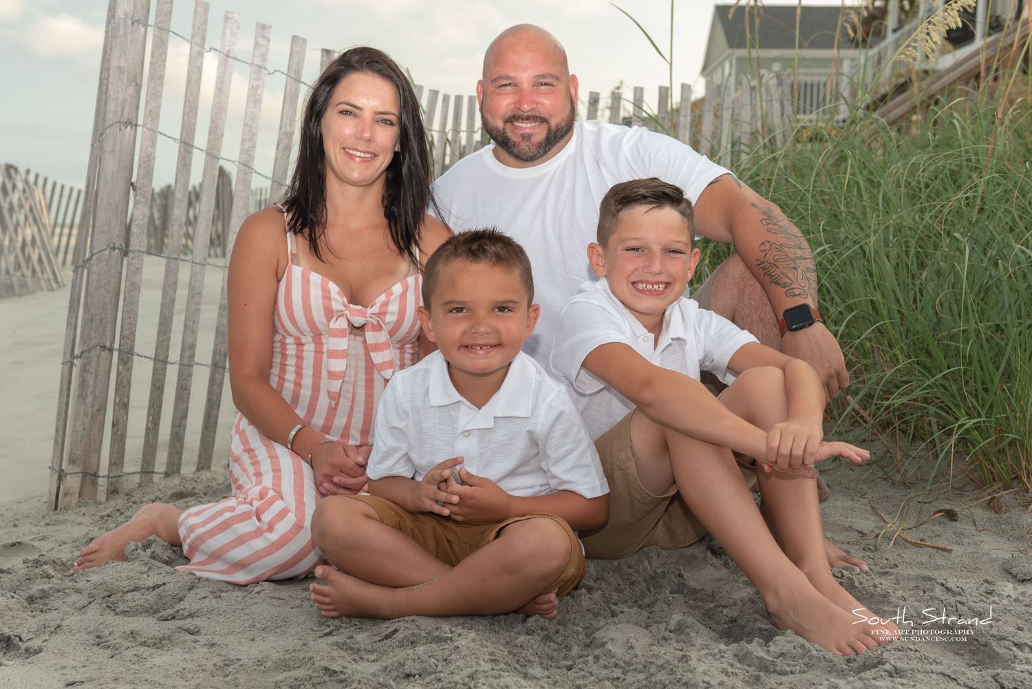 Family beach portrait photography Myrtle Beach Murrells Inlet