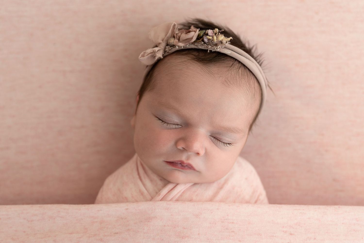 Newborn baby girl graceful