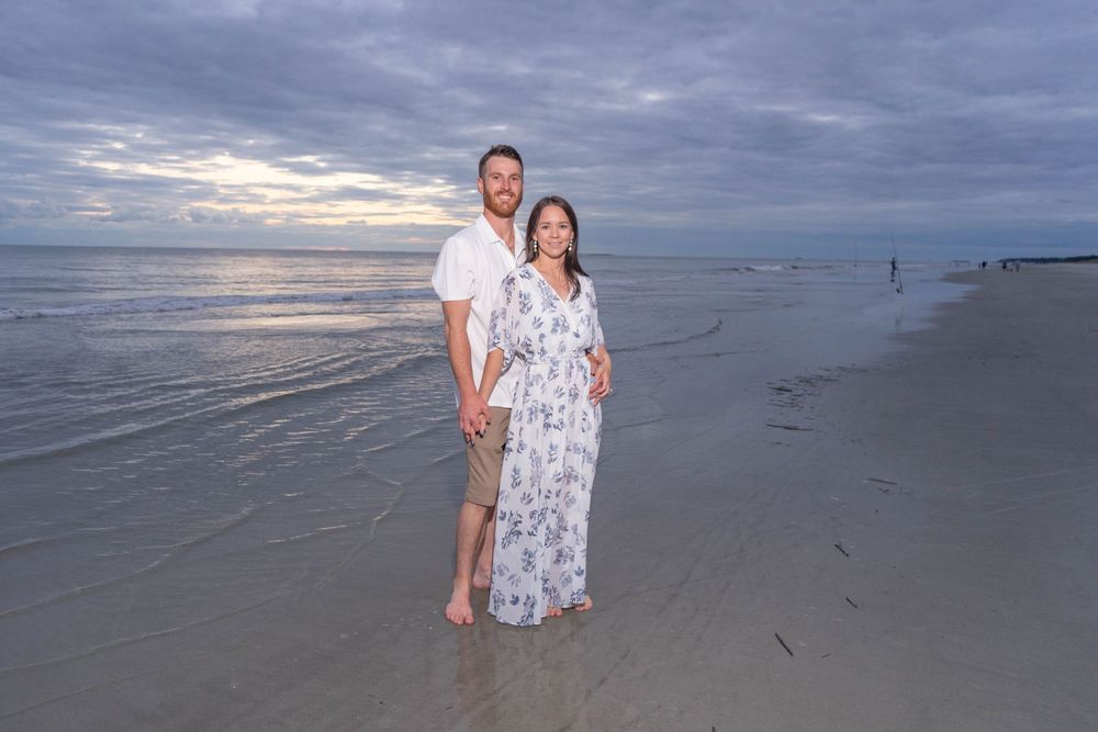 beach photos for Couple posing together at Hilton Head Island