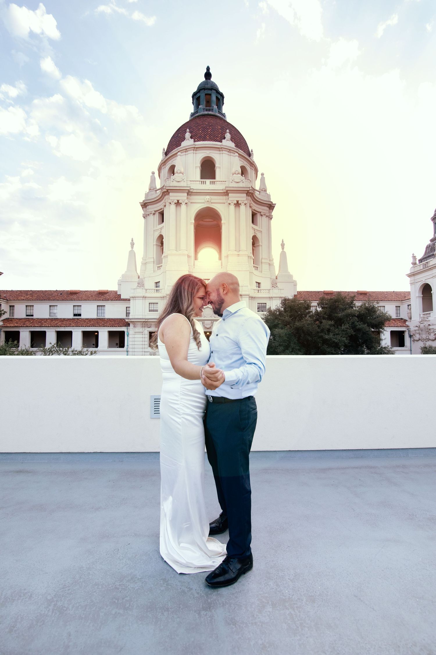 Engagement photos at Pasadena City Hall. Engagement session: Engagement Photos; Engagement Photographer. Wedding Photographer.