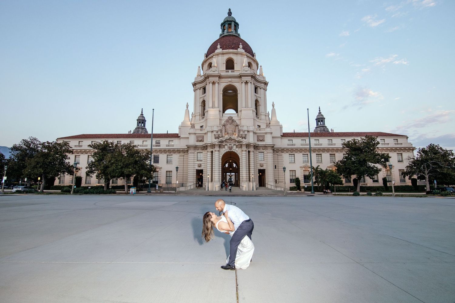 Engagement photos at Pasadena City Hall. Engagement session: Engagement Photos; Engagement Photographer. Wedding Photographer.