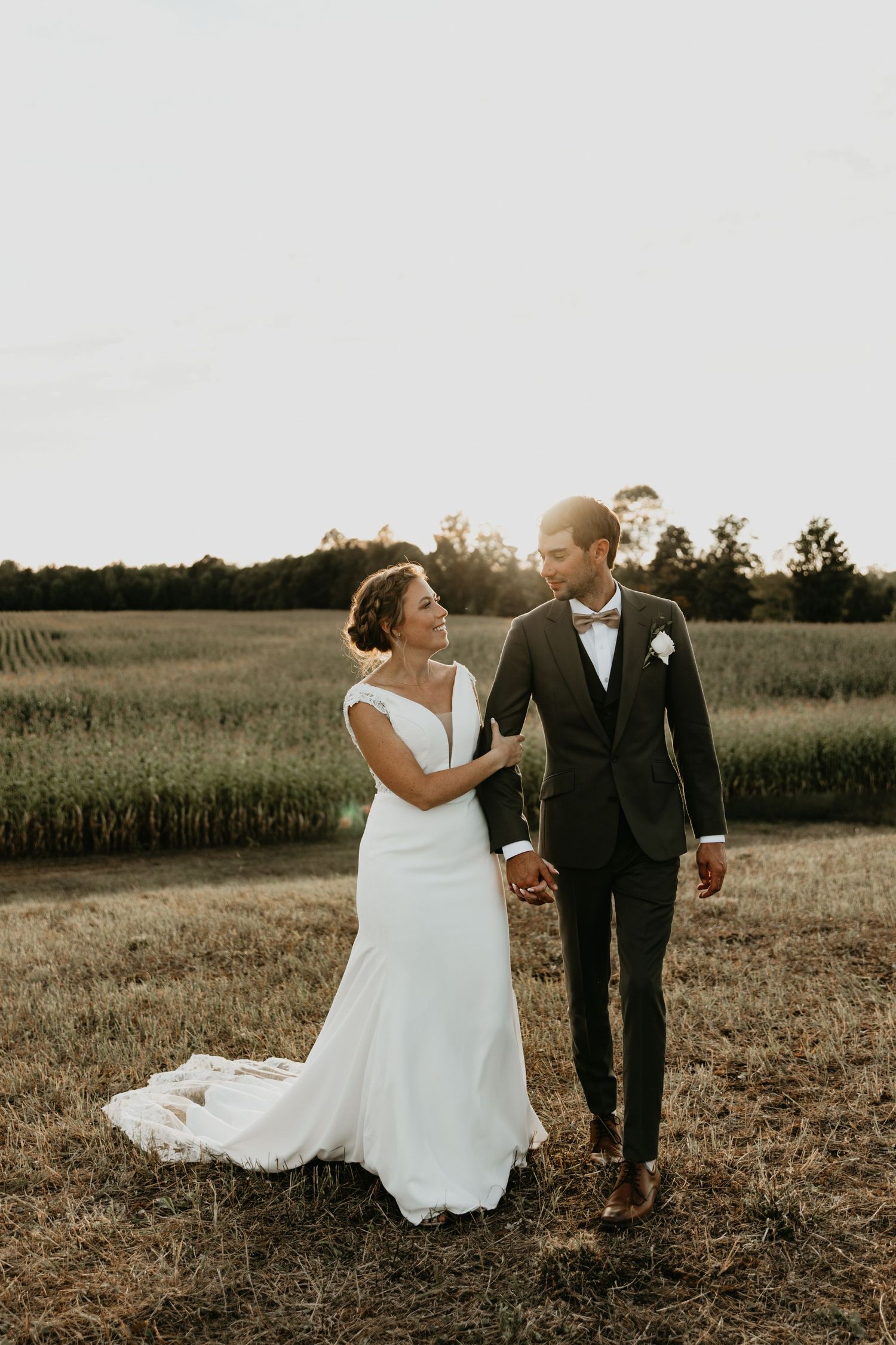 Couple on wedding day