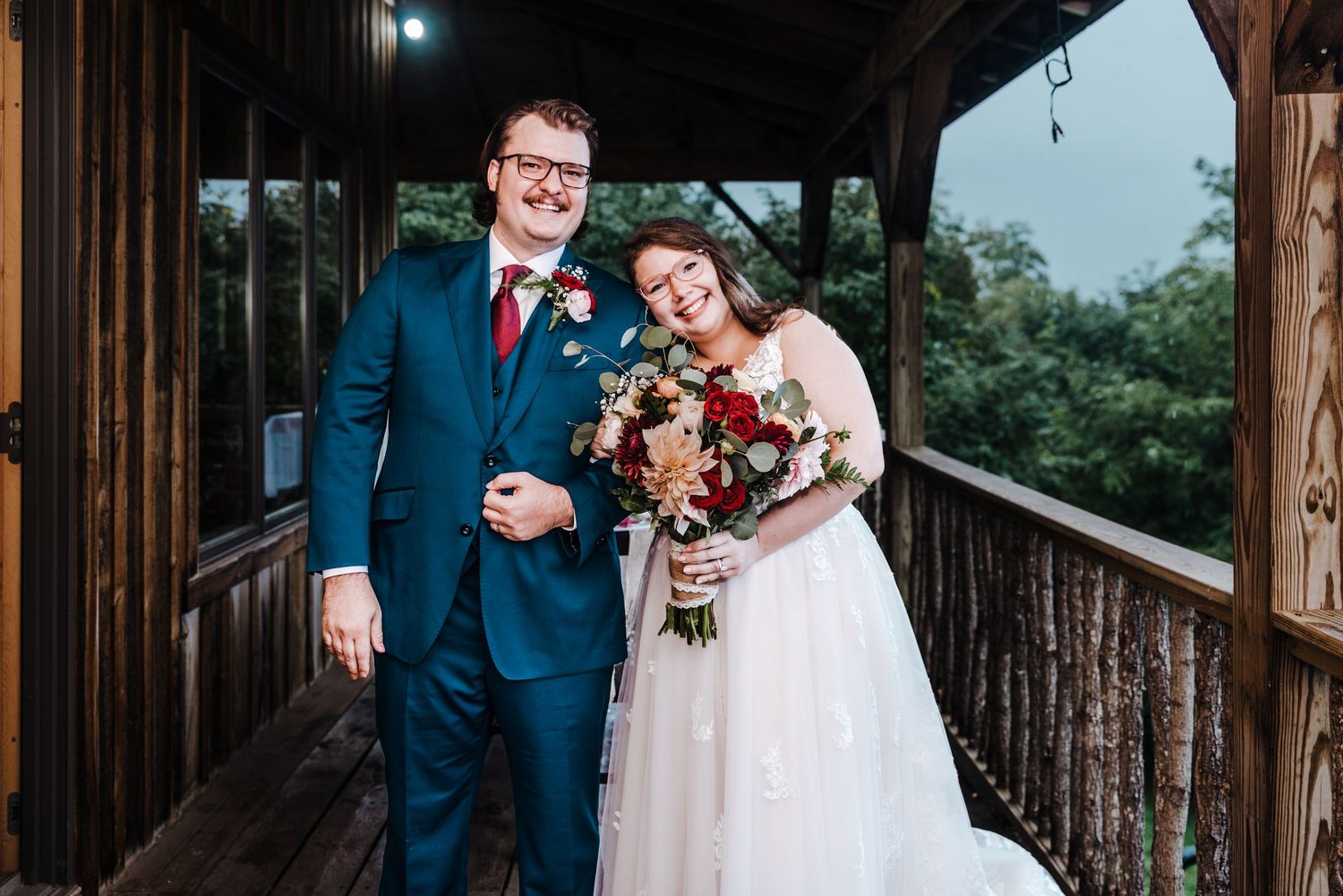 Newlyweds pose | Wedding in Seneca Rocks, WV
