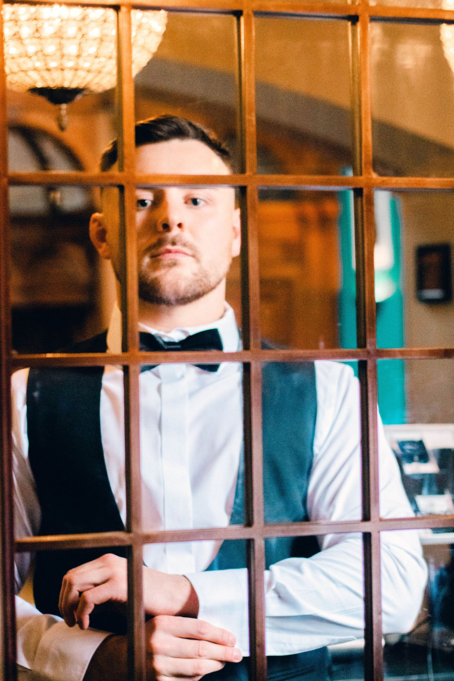 groom portrait getting ready fine art photography