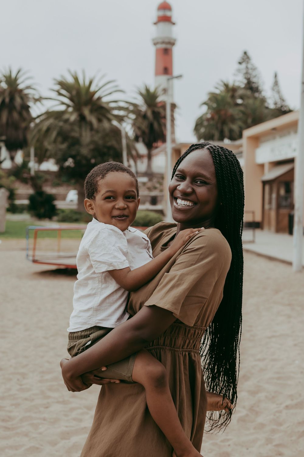 Destination photoshoots for families, couples and solo travelers in the Swakopmund Town