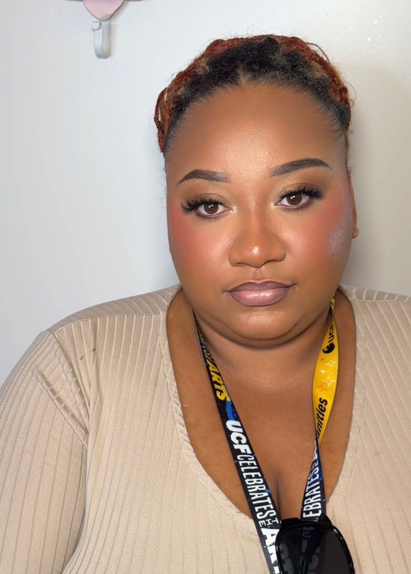 Soft glam makeup by Orlando makeup artist Kay Alvarez on a client with flawless skin, defined eyes, and natural radiant beauty.