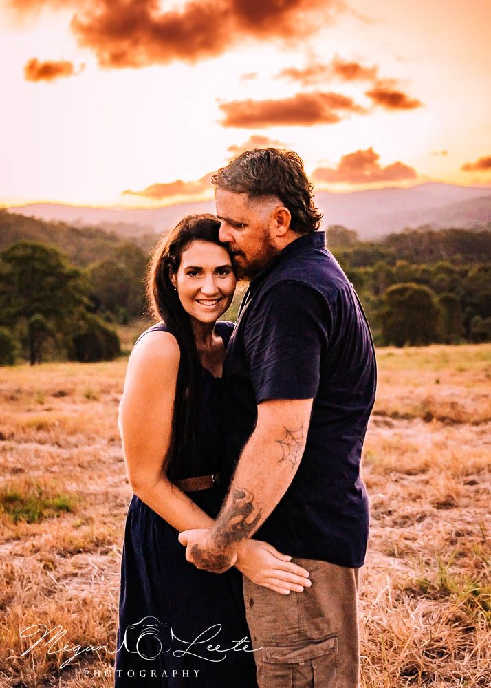 Lifestyle Family Photography Megan Leete Sunset Field Grass Green Trees Northern Gold Coast Ormeau