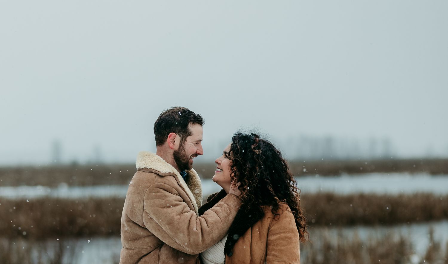 Couple gazing into each others eyes
