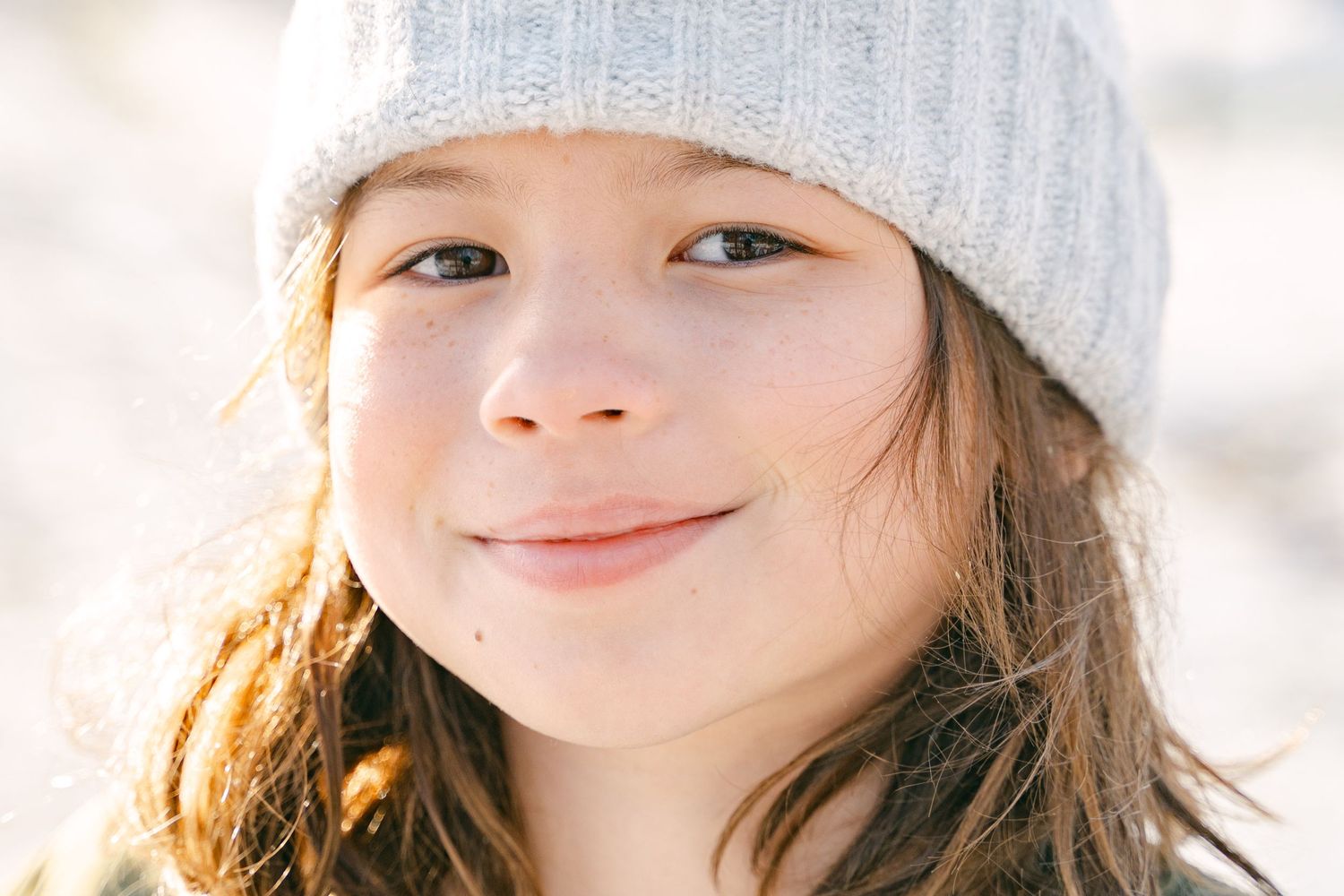 Portrait of A Young Girl with A Winter Hat