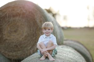 on top of the hay