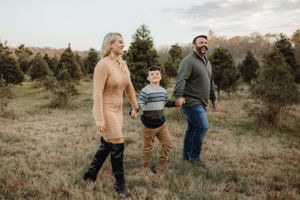 Christmas tree farm mini session, Tyler, tx